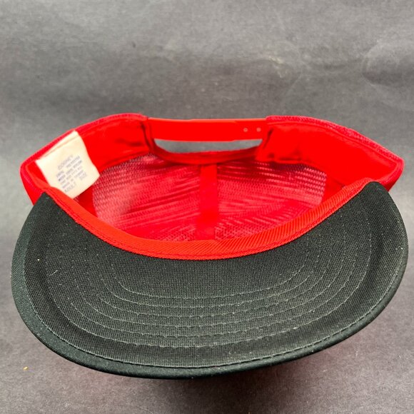 Vtg Disney Mickey Mouse Snapback Hat Trucker Mesh Red Dad Theme Park Foam Mens - Picture 10 of 12